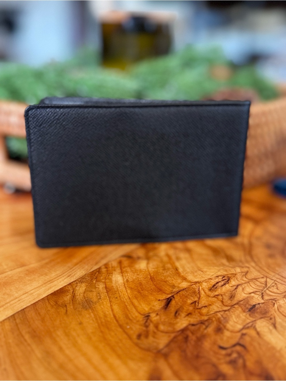 Authentic Louis Vuitton blk ID Cardholder Wallet insert like new vintage - Picture 4 of 13